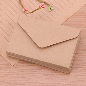 20Pcs Mini gift envelopes, classical white, black, craft mini envelopes, paper envelopes, 10.5 x 6.8 cm cute small paper envelopes image 2