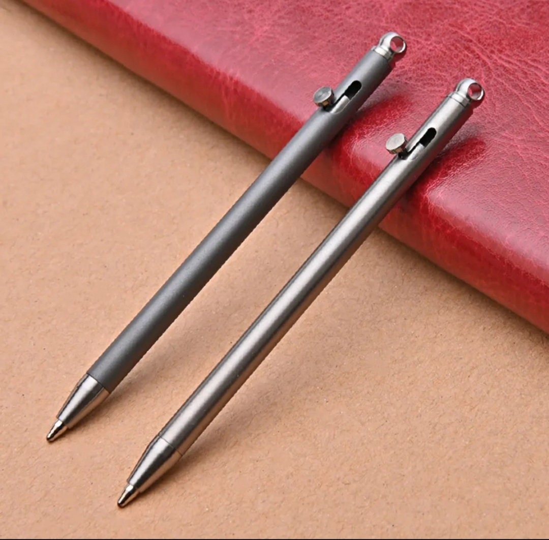 1pc Portable Mini Ballpoint Pen, Metal Short Pen, Black Ink Writing Pen ...