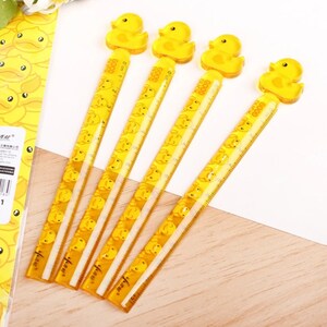 1 Pc Little Yellow Duck Ruler, 12cm Measuring Ruler, Drawing Ruler ...