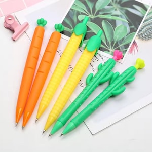 1pc 0.5/0.7mm Mechanical Pencil, Cactus, Carrot Mechanical Pencil, Automatic Pencil, Corn Writing Pencil, School Supply