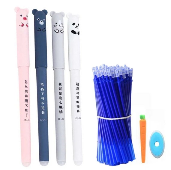 Set 26 pezzi Panda Gel Pen, set penne gel cancellabili, penna da 0,35 mm, 4  penne 20 pezzi di ricarica penna 2 gomme in un set, scuola, penna da  ufficio -  Italia