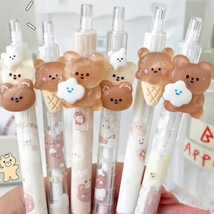 2pcs Cute Bear Mechanical Pencil, Press Pencil, Writing Pencil, Automatic Pencil, School, Office Supply, Pencil Gift Supply