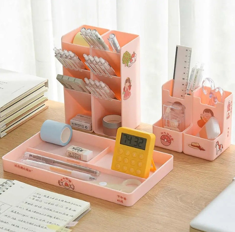 Mix & Match Large Capacity Desktop Organizer, Multi Grid Pen Holder, Office, School stationery holder, Party Favor storage holder, Gift image 3