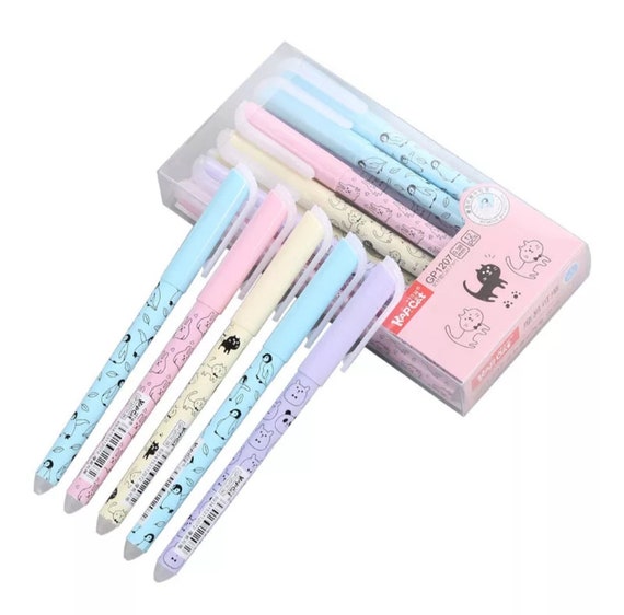 Penna gel cancellabile per gatti con motivo animale 4 pezzi, penna gel da  0,38 mm, ufficio, penna per scrivere scolastica, penna cancellabile per  animali, penna regalo -  Italia