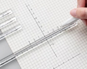 15cm Triangular transparent ruler, straight ruler, triangle shape measuring ruler, acrylic measuring scale, school, office ruler