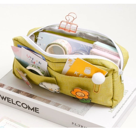 1pc Extra Large Capacity Pencil Case, Simple Stationery Box