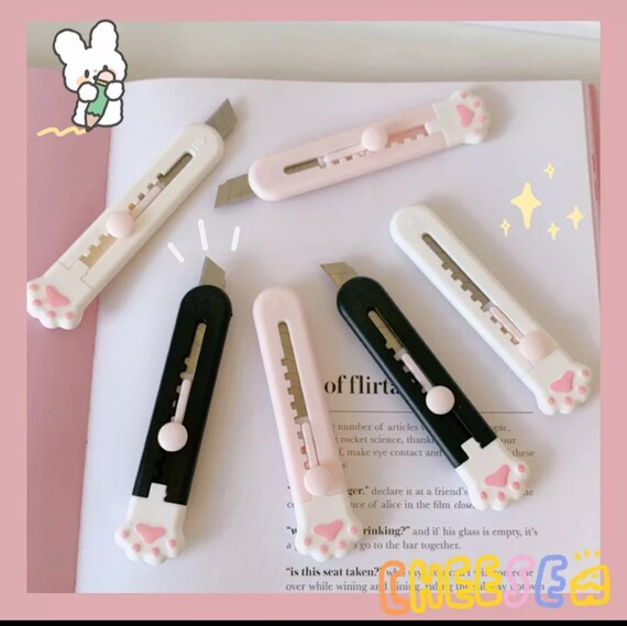 1pc Cute Mini Love Heart Utility Knife, Paper Cutter, Art Knife