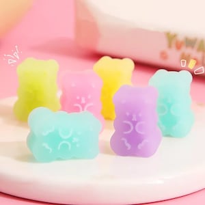 10pcs Set Cute Mini Bear Eraser, Solid Rubber Eraser, Cartoon Bear Eraser, Pencil Eraser, Student Gift, Stationery Supplies