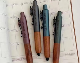 Kugelschreiber mit Metall-Holzgriff, Mini-Stift, Gelstift, 0,5 mm Schreibspitze, Büro- und Schulbedarf, Geschenk