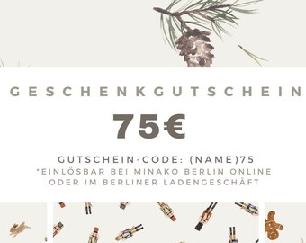 75 Euro Geschenkgutschein - Wertgutschein Geschenkidee