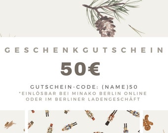 50 Euro Geschenkgutschein - Wertgutschein Geschenkidee