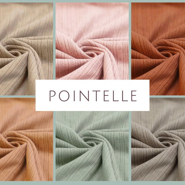 from 50 cm Pointelle Jersey plain color in soft quality