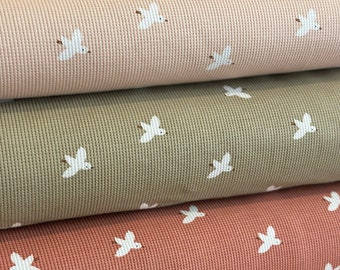à partir de 50 cm tricot gaufré imprimé - tissu gaufré oiseaux - vêtements bébé enfant salopette