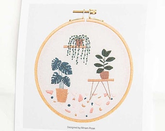 Embroidery Kit Botanical Mural - Embroidery Kit Set Slow Evenings Miriam Polak DIY Kit