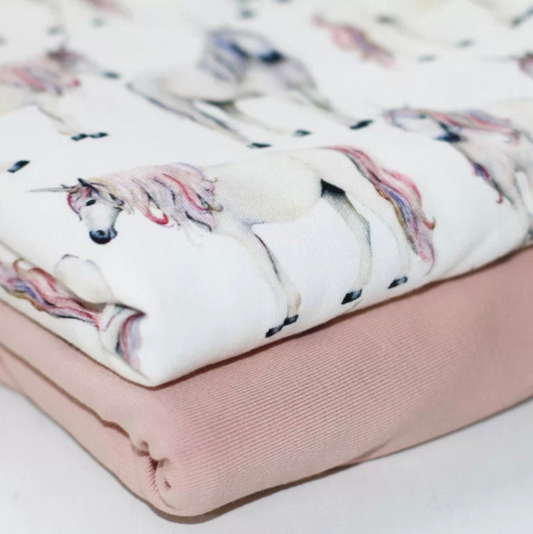 Unicorn jersey fabric Clearance