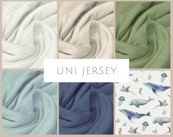 from 50 cm plain jersey in soft, firm quality - different colors