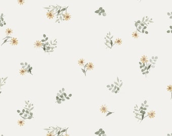 Buttercup Watercolor Jersey Fabric - half yard