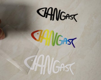 Car sticker | Dangast fish | Dangastic | white | black | rainbow | car lettering | [799]