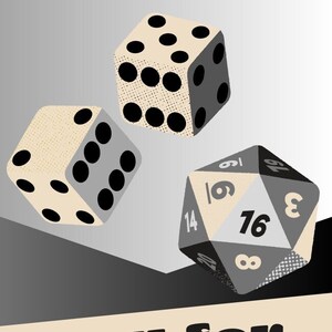 DIY Create Your Own &quot;Roll For&quot; Inspired by TikTok - Dice Game - Retro Theme Storm - Digital Download/Print/Customize