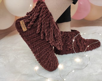 Women's Slippers, Women Booties, custom Slipper Socks, Crochet Knit slippers, warm house shoes, bunny slippers, bat slippers