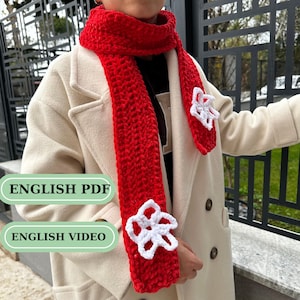 CROCHET SCARF PATTERN - Easy Crochet Scarf Pattern, Long Crochet Scarf, Easy Crochet Pattern, Scarf Pattern