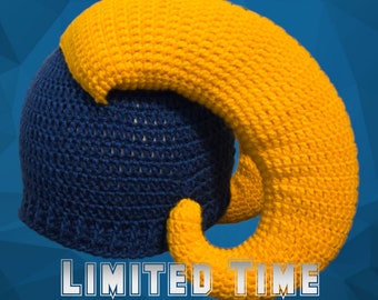 Customizable  Made-to-Order Long Ram Horn Crochet Beanie