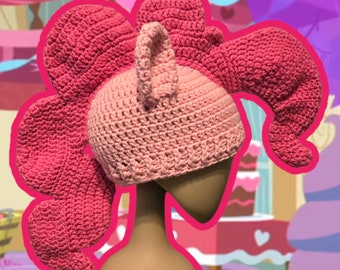 Bonnet préconfectionné au crochet Party Pony