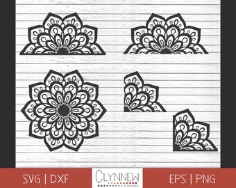 Download Half mandala svg | Etsy