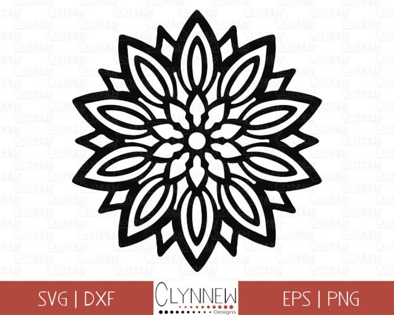 Clip Art Mandala Svg Bundle Dxf Simple Mandala Flower 9 Digital Flower Mandala Stencil Templates For Vinyl Cutting Download Geometric Clipart Art Collectibles