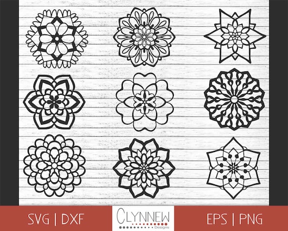 Download Mandala Flower Svg Simple Mandala Svg Designs Geometric Etsy