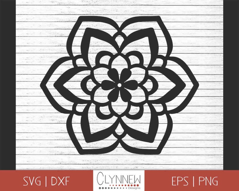 Download Flower SVG Mandala Flower SVG Simple Geometric Silhouette ...