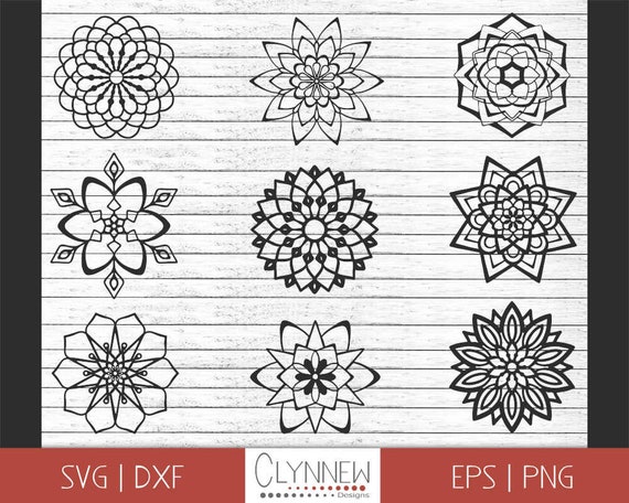 Download Mandala Svg Simple Mandala Svg Designs Black Geometric Etsy