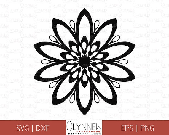 Simple Flower Svg Flower Vector Star Shape Svg Flower Etsy