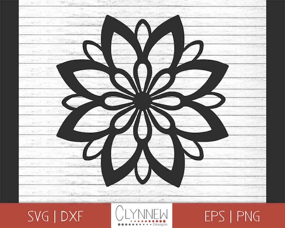 Download Flower Vector Flower Svg Design Geometric Clipart Simple Etsy