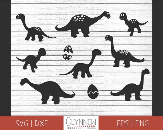 Download Cute Dinosaur Svg Dinosaur Svg Baby Dino Clipart Black Etsy