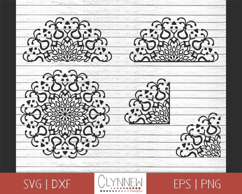 Download Mandala Svg Half Mandala Svg Design Simple Mandala Vector Etsy