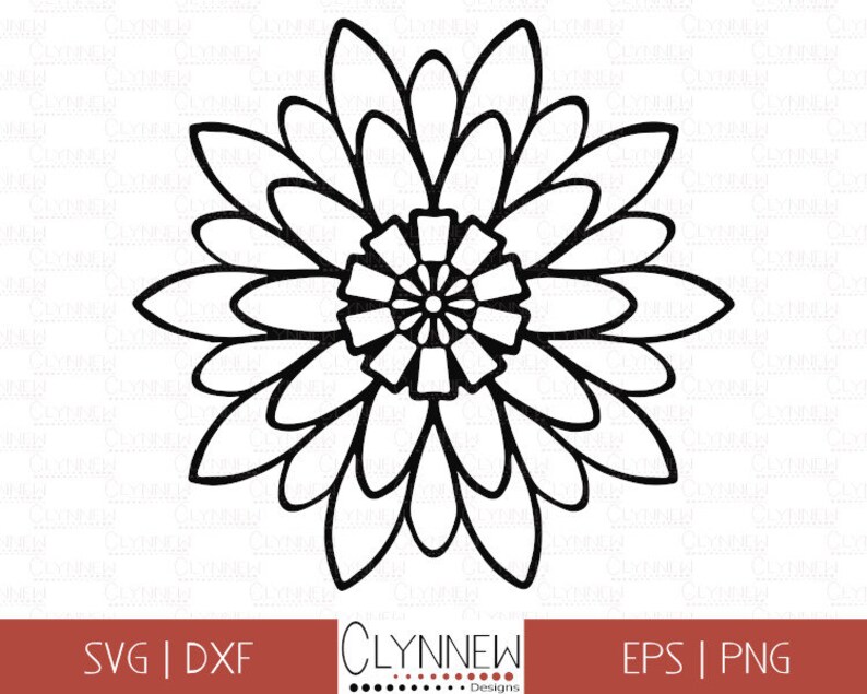 Download Clip Art Simple Flower Mandala Template For Vinyl Cutting Download Dxf Png Mandala Vector Clipart Bundle Mandala Svg Designs Geometrical Clipart Art Collectibles