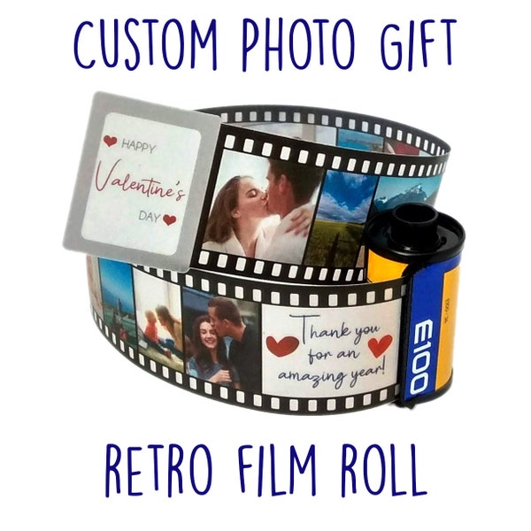 Personalisiertes Foto Geschenk Muttertag Vatertag Album Retro Film Streifen Jugendweihe Kommunion Konfirmation Geburtstag Valentinstag Baby