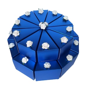 Wedding favour boxes cake slices table decoration gift packaging