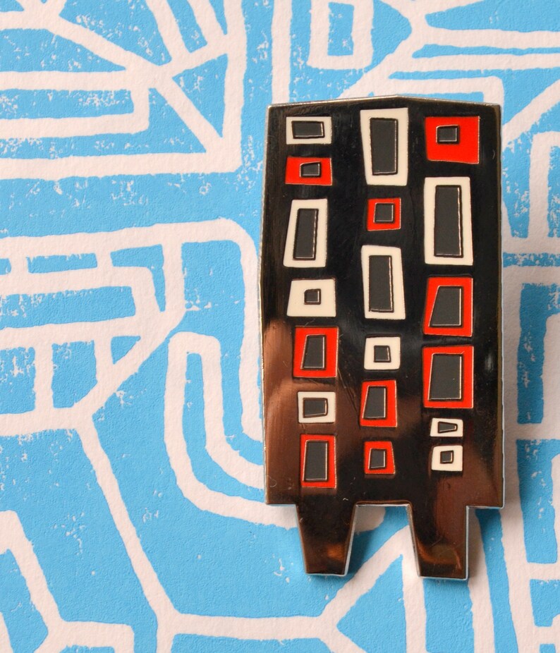 Skyscraper Pin Badge