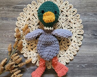 Derbie the  Mallard Duck Snuggler Dark Green Made to Order