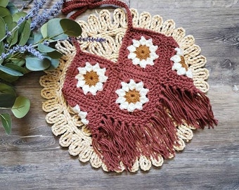 Crochet Fringe Crop Top