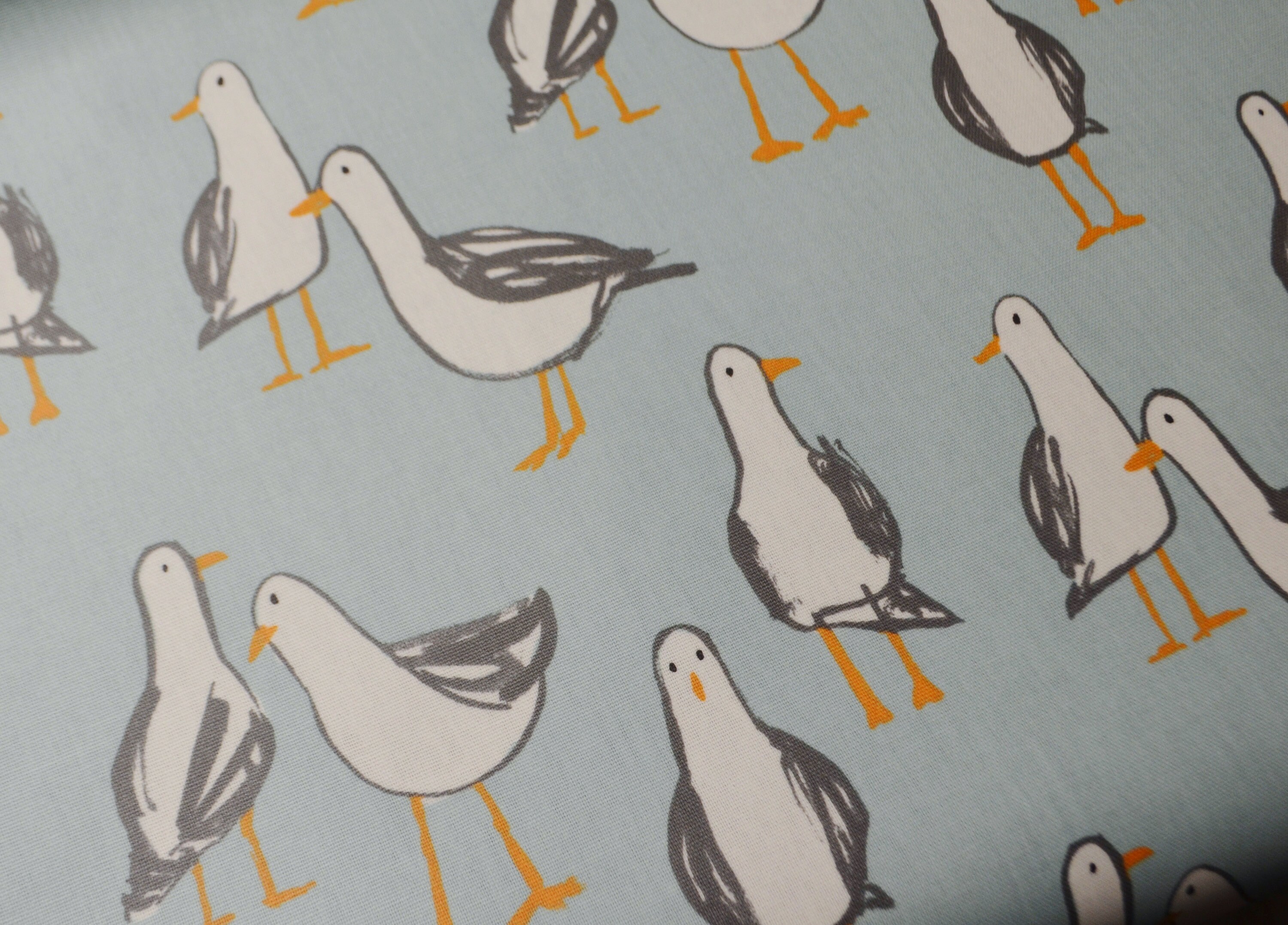 WACHSTUCH MÖWE // maritim // blue grey // Seagull // Life by the sea …