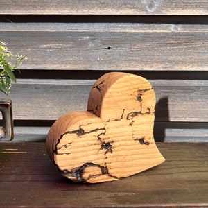 Holzherz | Dekoherz zum hinstellen | Herz mit Lichtenbergfiguren | handgemacht