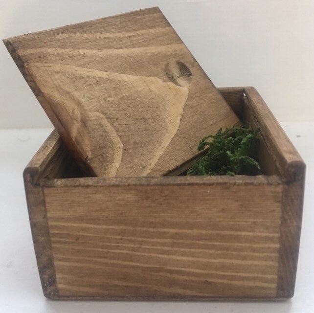 Wooden Gift Box Hand Finished Small Etsy