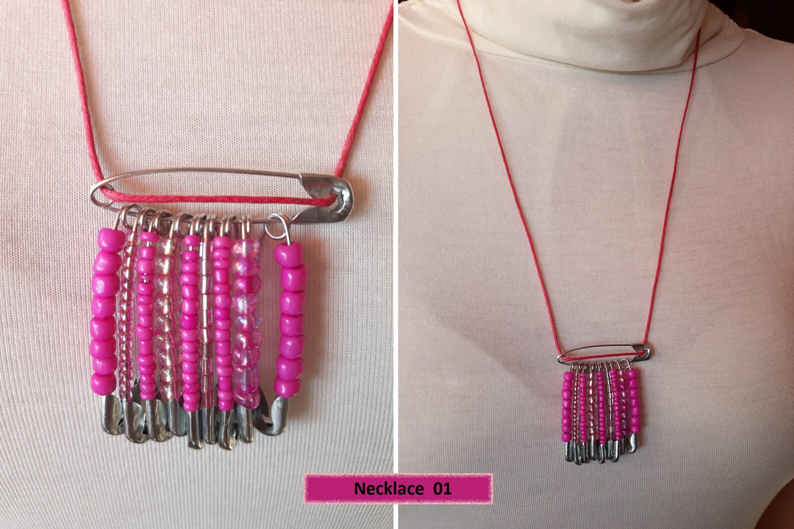 Magnifique collier de perles épingle à nourrice bijoux pour | Etsy