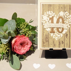 Karte zur hölzernen Hochzeit