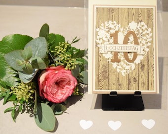 Wooden wedding card