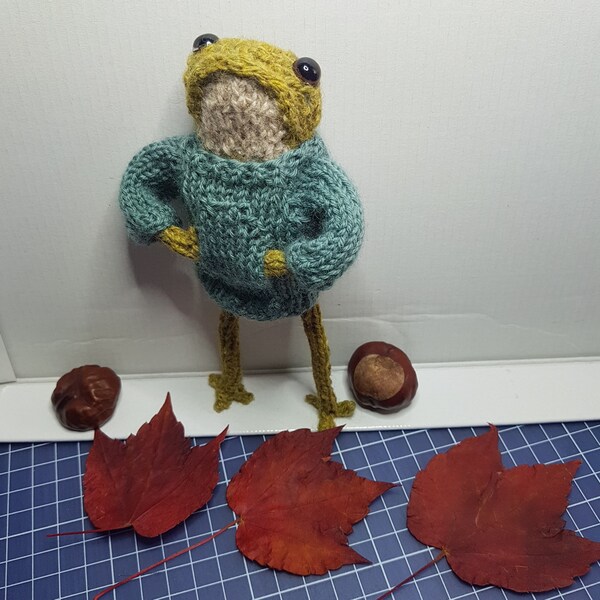 Frog froggy frosch knittedfrog