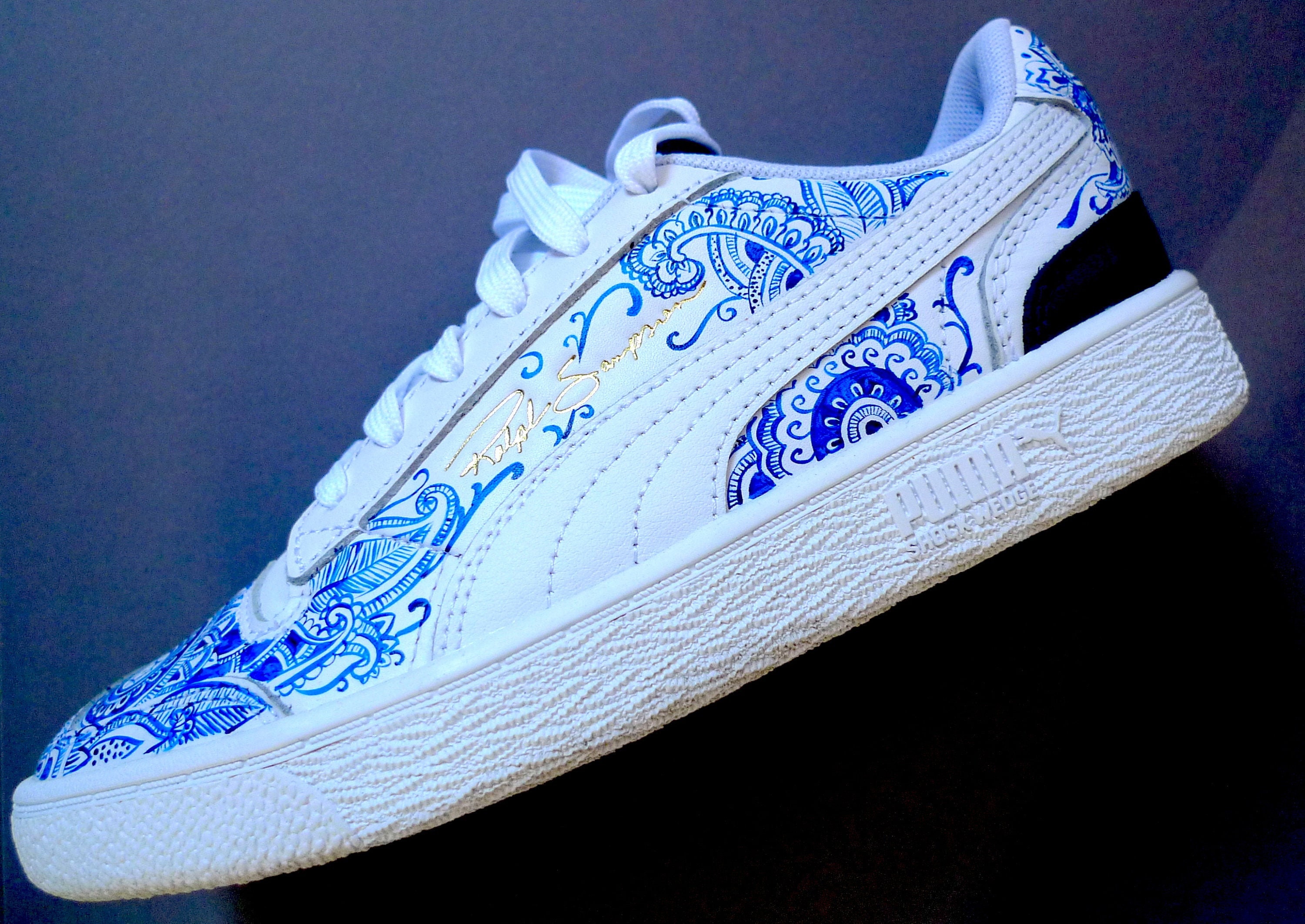 Puma Ralph Sampson Sneakers New Size 36 in Custom White - Etsy